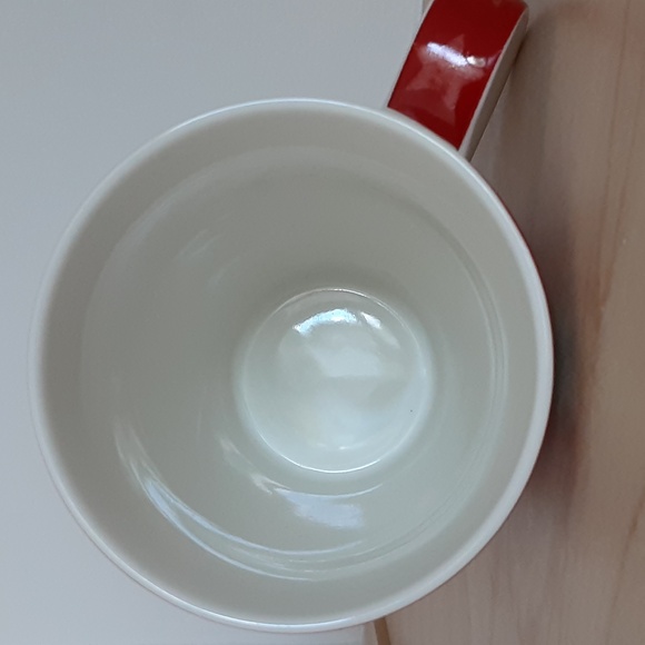 Whimsical Owls Cup Mug 10 oz Red Background Star Pattern on Handle - Picture 5 of 7